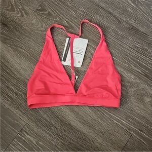 Lululemon Wundermost T-Strap Triangle Bralette Glazed Pink Sold Out!! Sz 6 A/B